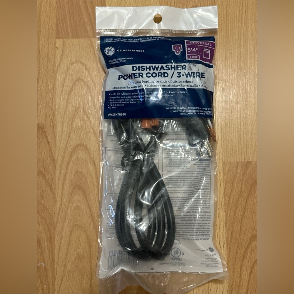 New Dishwasher Power Cord/ 3-wire